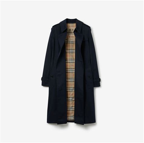 burberry lange regenjas|Long Kensington Heritage Trench Coat in Coal blue .